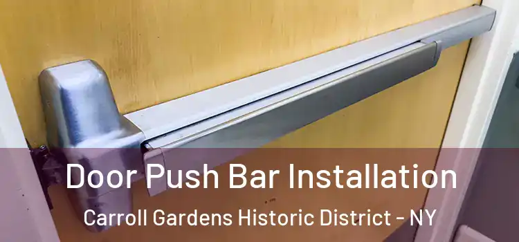 Door Push Bar Installation Carroll Gardens Historic District - NY